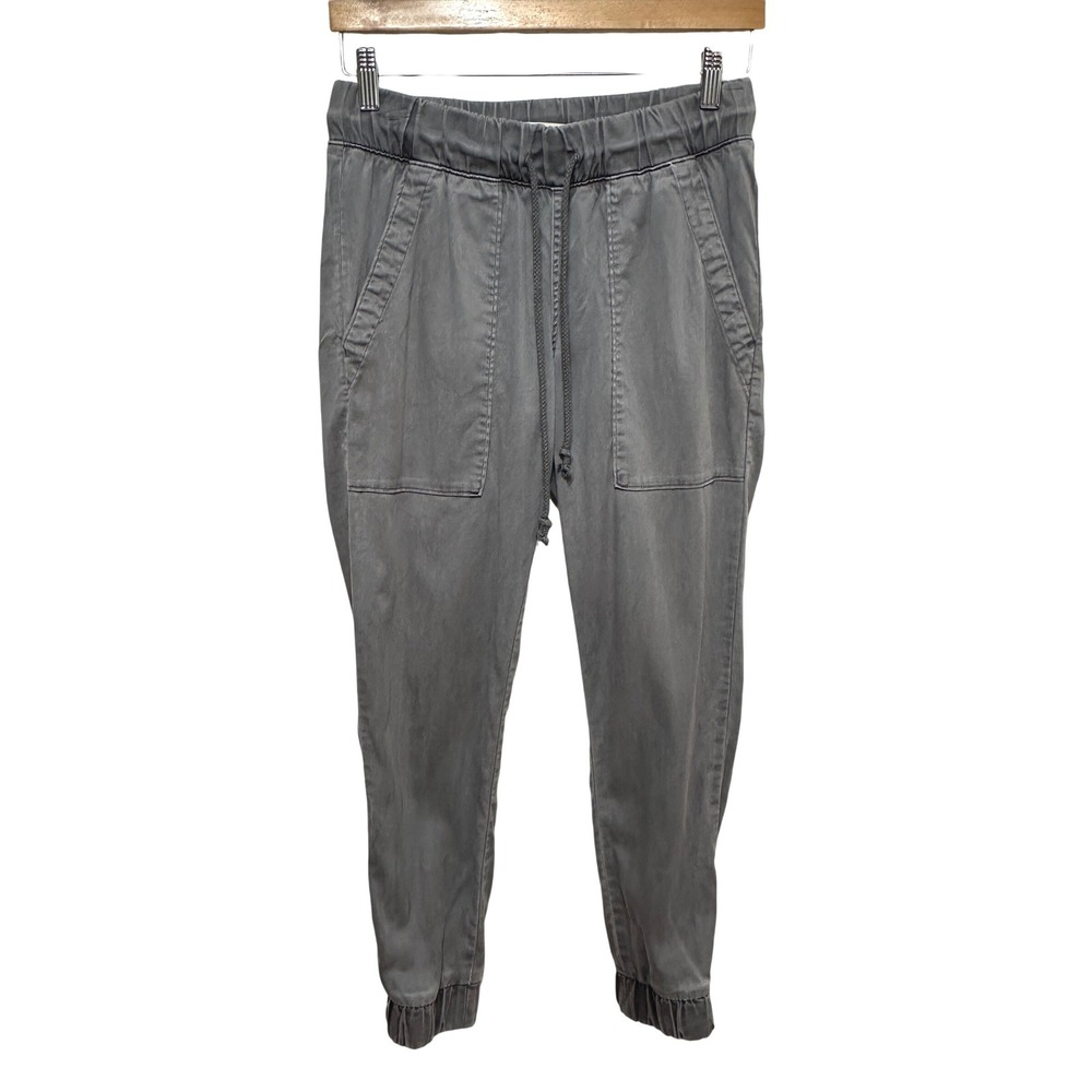 Cloth & Stone Jogger Pants Women XS Gray Tencel Blend Pull On Casual Streetwear